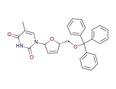 5-Methyl-1-((S)-5-trityloxymethyl-2,5-dihydro-furan-2-yl)-1H-pyrimidine-2,4-dione