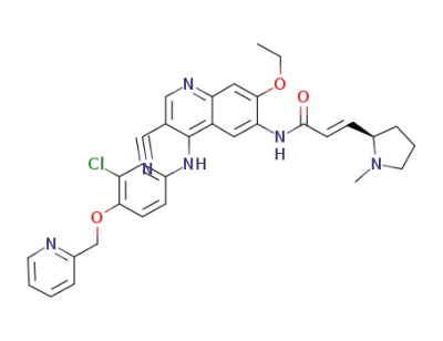 (E)-N-[4-[[3-chloro-4-(pyridin-2-ylmethoxy)phenyl]amino]-3-cyano-7-ethoxy-6-quinolinyl]-3-[(2R)-1-methylpyrrolidin-2-yl]propan-2-enoylamine