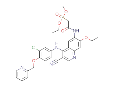 diethyl ({[4-({3-chloro-4-[(pyridin-2-yl)methoxy]phenyl}amino)-3-cyano-7-ethoxyquinolin-6-yl]carbamoyl}methyl)phosphonate